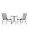 Flash Furniture 3PC Patio Set-23.75RD Glass Table, 2 Brown Chairs TLH-0701303C-BN-GG - alternate 8